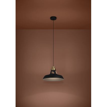 Eglo - Luster na lanku 1xE27/40W/230V čierna/zlatá