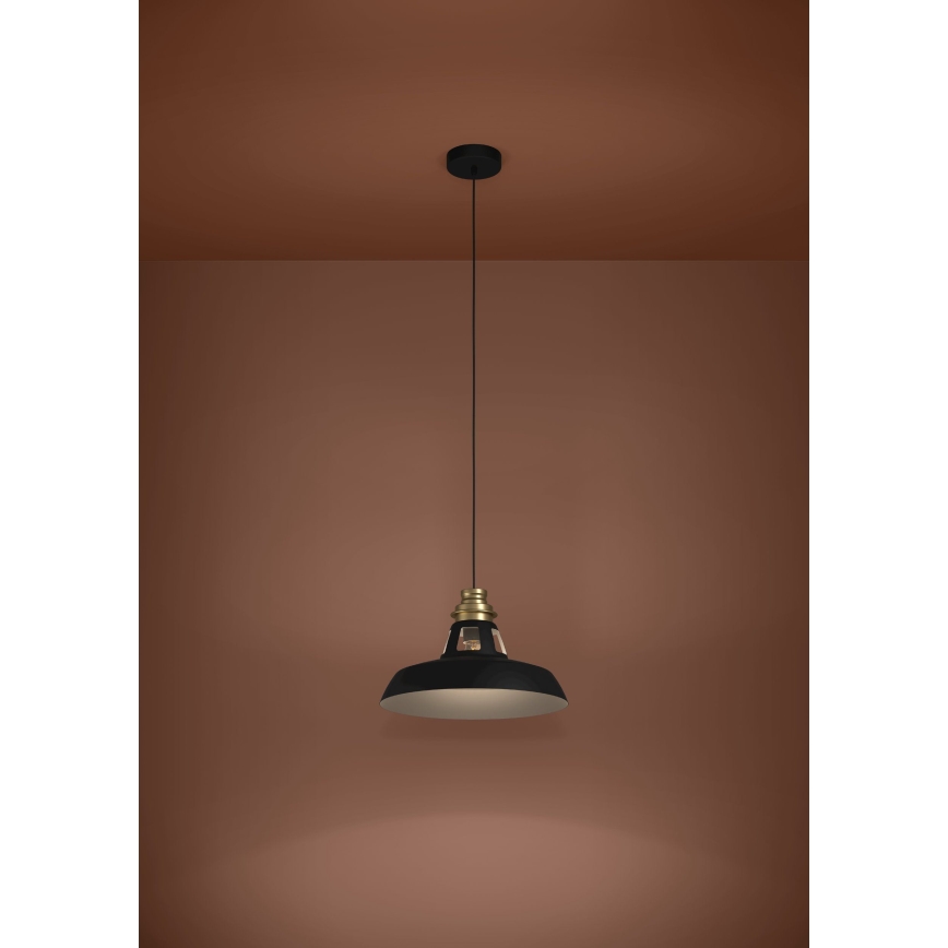 Eglo - Luster na lanku 1xE27/40W/230V čierna/zlatá