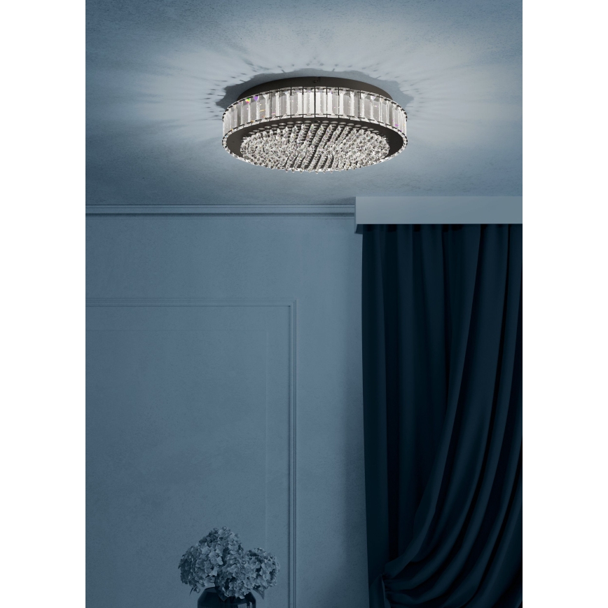 Eglo - LED Stmievateľné stropné svietidlo LED/23,5W/230V 4000K čierna