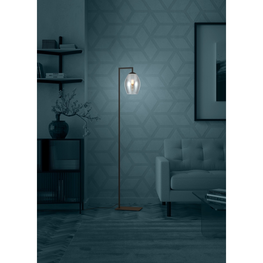 Eglo - Stojacia lampa 1xE27/40W/230V dymová