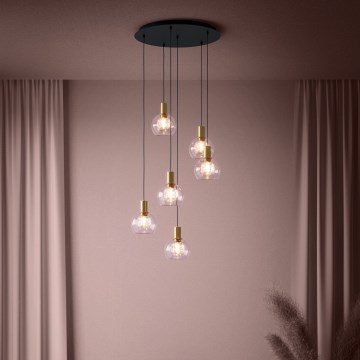 Eglo 390279 - LED Stmievateľný luster na lanku 6xLED/5,4W/230V 3000K pr. 54 cm zlatá