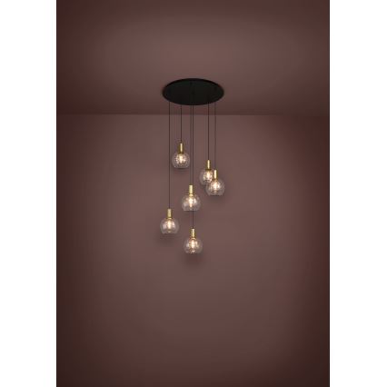 Eglo 390279 - LED Stmievateľný luster na lanku 6xLED/5,4W/230V 3000K pr. 54 cm zlatá