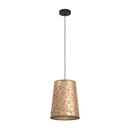 Eglo - Luster na lanku 1xE27/25W/230V zlatá/ružová