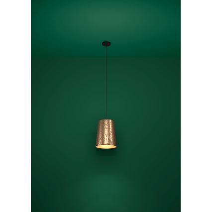 Eglo - Luster na lanku 1xE27/25W/230V zlatá/ružová