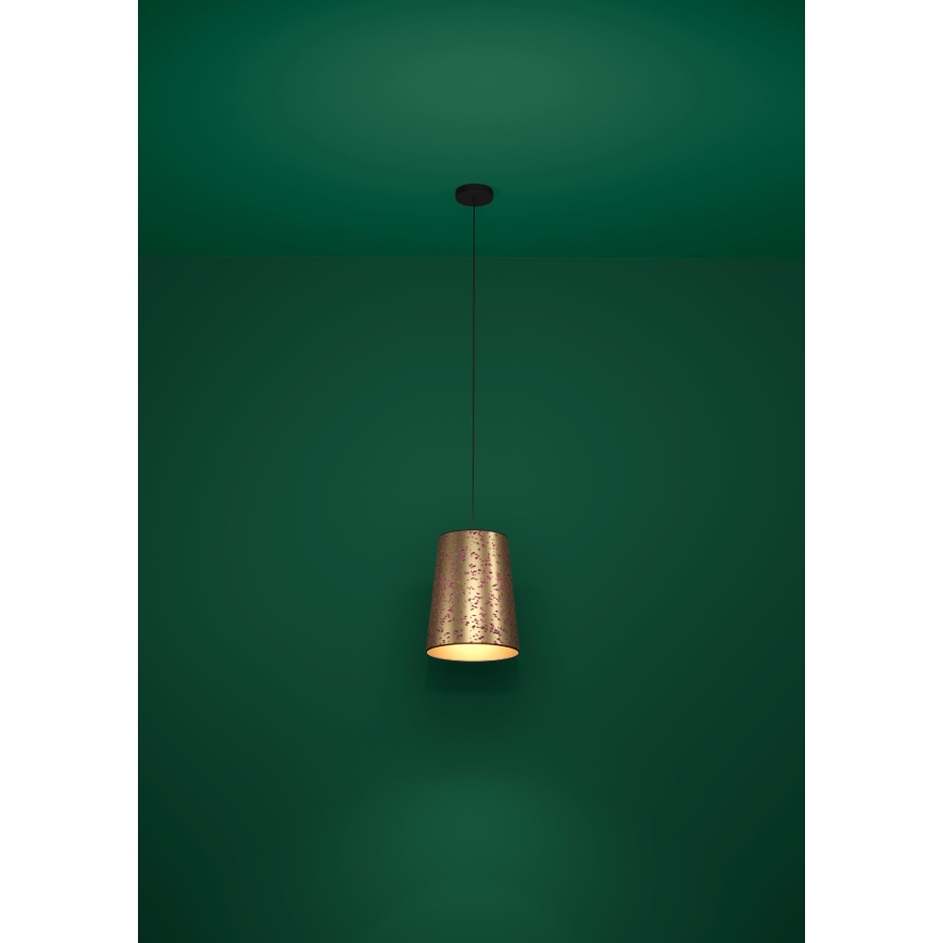 Eglo - Luster na lanku 1xE27/25W/230V zlatá/ružová