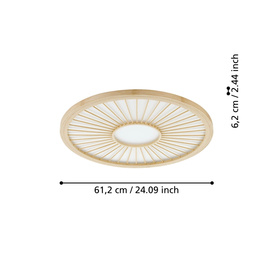 Eglo - LED Stmievateľné stropné svietidlo LED/36W/230V 4000K béžová