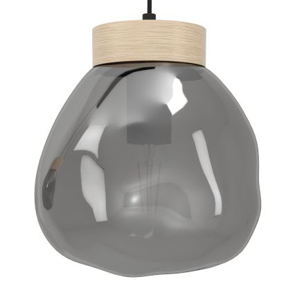 Eglo - Luster na lanku 3xE27/40W/230V dymová