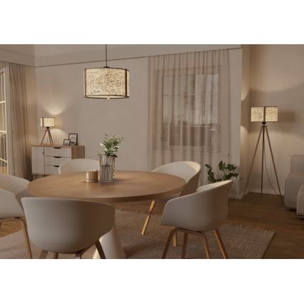 Eglo - Luster na lanku 1xE27/25W/230V béžová