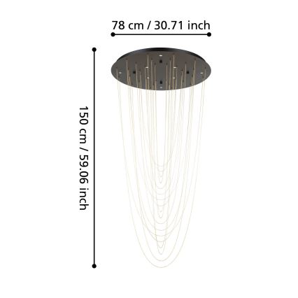 Eglo - LED Stmievateľné stropné svietidlo 8xLED/4,2W/230V 3000K