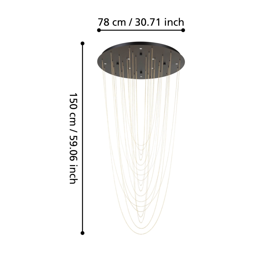 Eglo - LED Stmievateľné stropné svietidlo 8xLED/4,2W/230V 3000K