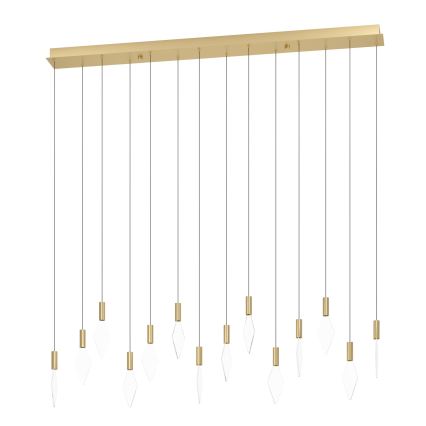 Eglo - LED Stmievateľný luster na lanku 14xLED/3,3W/230V 3000K zlatá