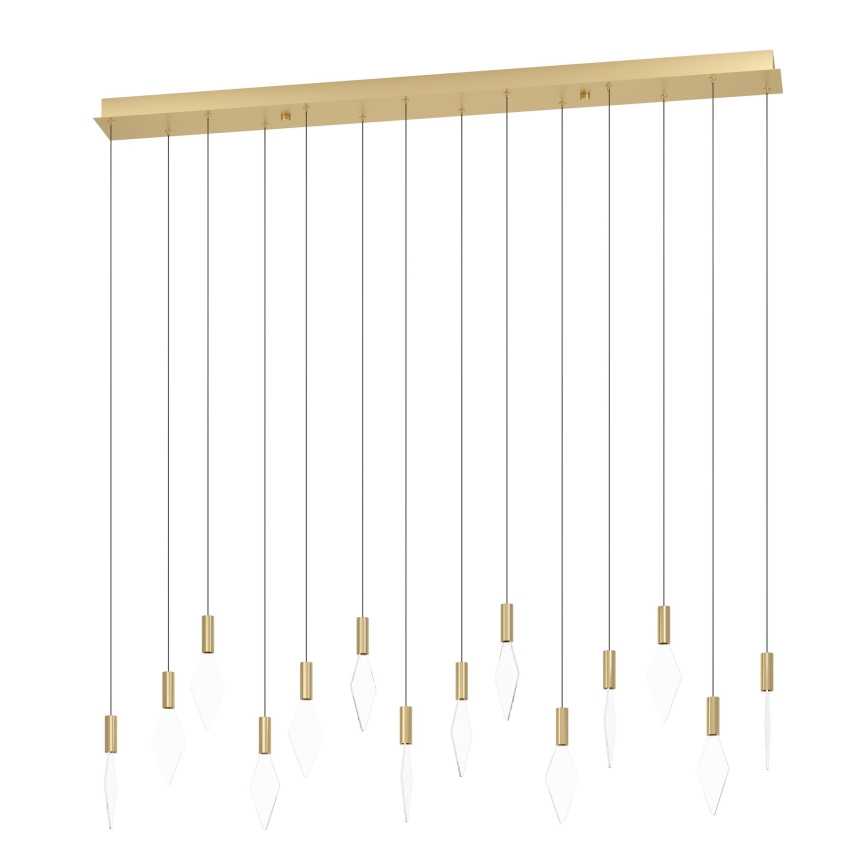 Eglo - LED Stmievateľný luster na lanku 14xLED/3,3W/230V 3000K zlatá