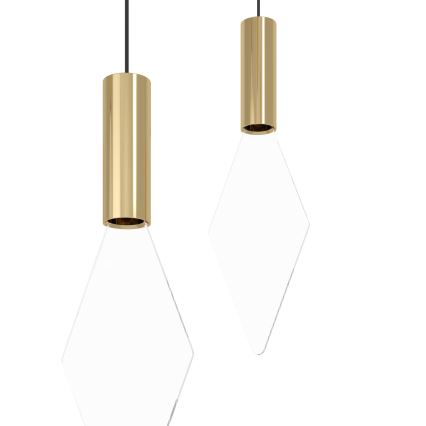 Eglo - LED Stmievateľný luster na lanku 14xLED/3,3W/230V 3000K zlatá