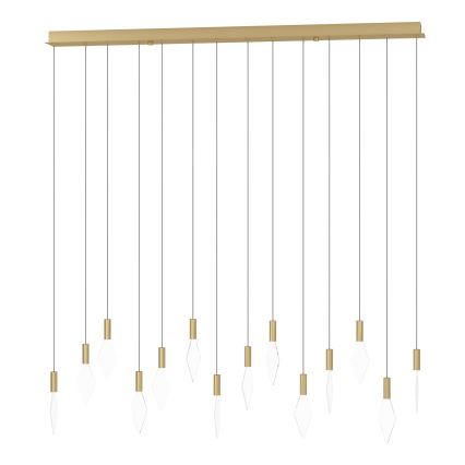 Eglo - LED Stmievateľný luster na lanku 14xLED/3,3W/230V 3000K zlatá