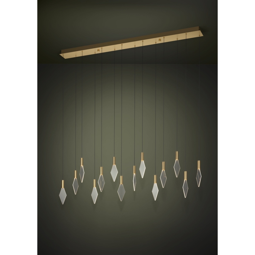 Eglo - LED Stmievateľný luster na lanku 14xLED/3,3W/230V 3000K zlatá