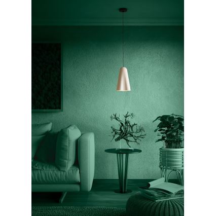 Eglo - Luster na lanku 1xE27/40W/230V béžová