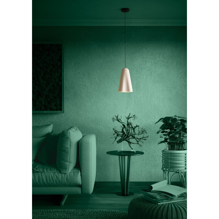 Eglo - Luster na lanku 1xE27/40W/230V béžová