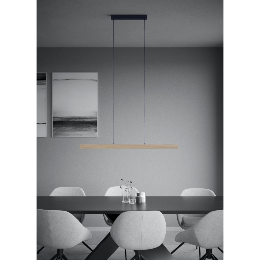 Eglo - LED Stmievateľný luster na lanku LED/21W/230V 3000K hnedá
