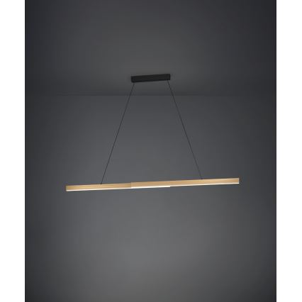 Eglo - LED Stmievateľný luster na lanku LED/21W/230V 3000K hnedá