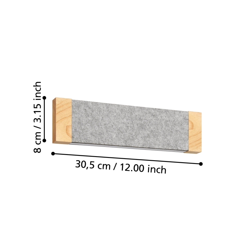 Eglo - LED Nástenné svietidlo 2xLED/5,4W/230V 3000K hnedá/šedá