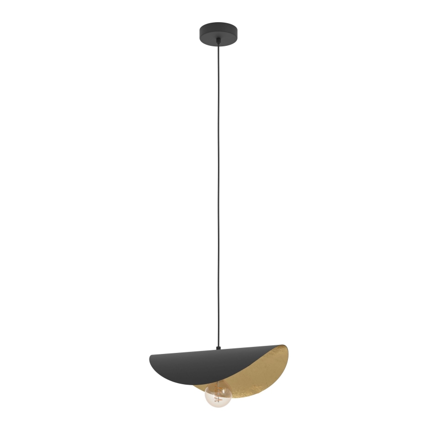 Eglo - Luster na lanku 1xE27/40W/230V 41 cm čierna/zlatá