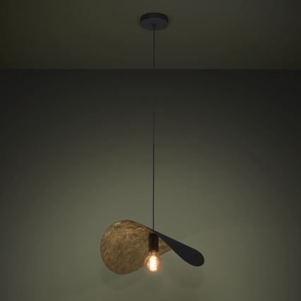 Eglo - Luster na lanku 1xE27/40W/230V 53 cm čierna/zlatá