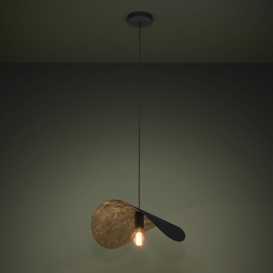 Eglo - Luster na lanku 1xE27/40W/230V 53 cm čierna/zlatá