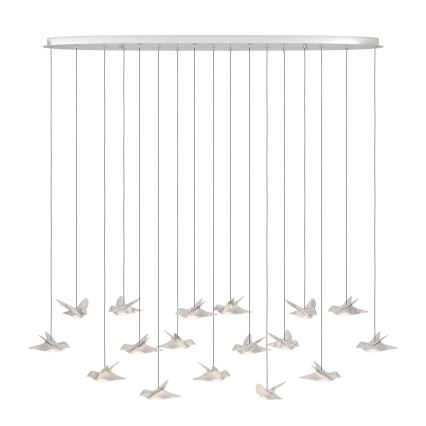 Eglo - LED Stmievateľný luster na lanku 17xLED/3W/230V 3000K lesklý chróm