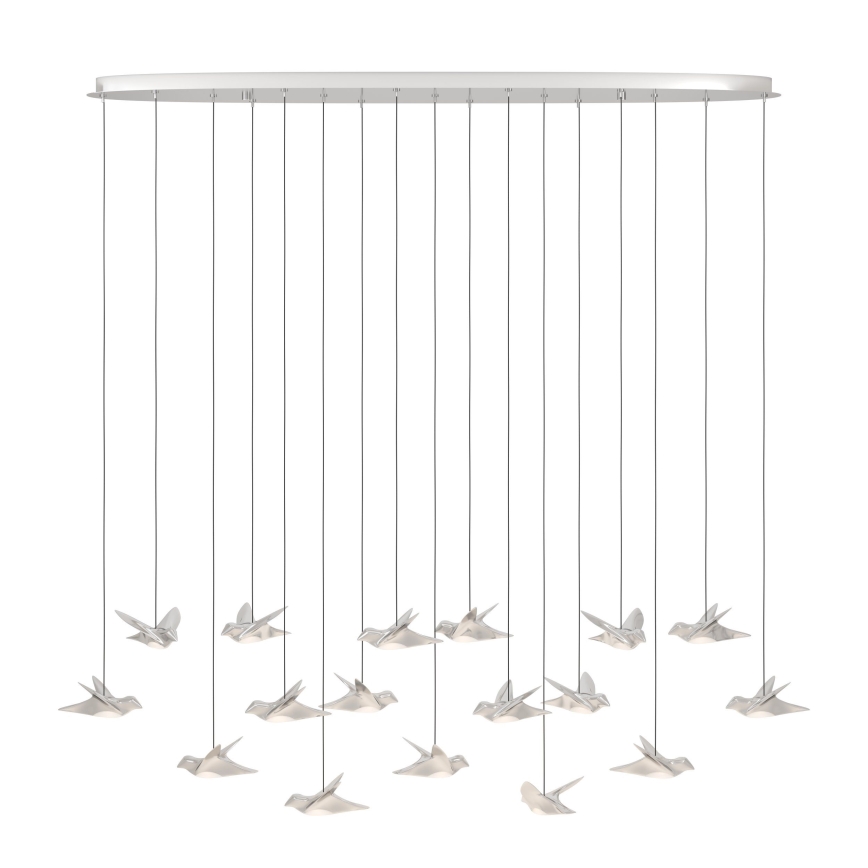 Eglo - LED Stmievateľný luster na lanku 17xLED/3W/230V 3000K lesklý chróm