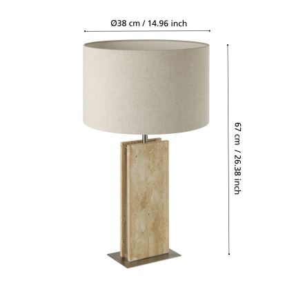 Eglo - Stolná lampa 1xE27/40W/230V béžová