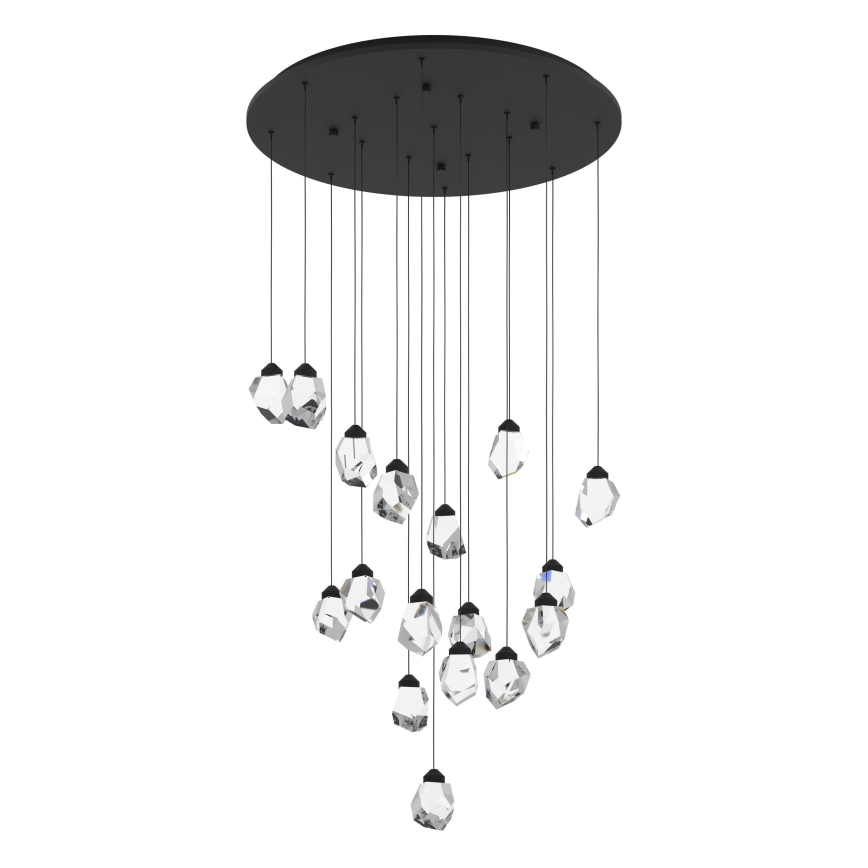 Eglo - LED Stmievateľný luster na lanku 17xLED/3W/230V 3000K čierna/číra