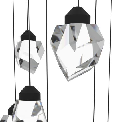 Eglo - LED Stmievateľný luster na lanku 14xLED/3W/230V 3000K čierna/číra