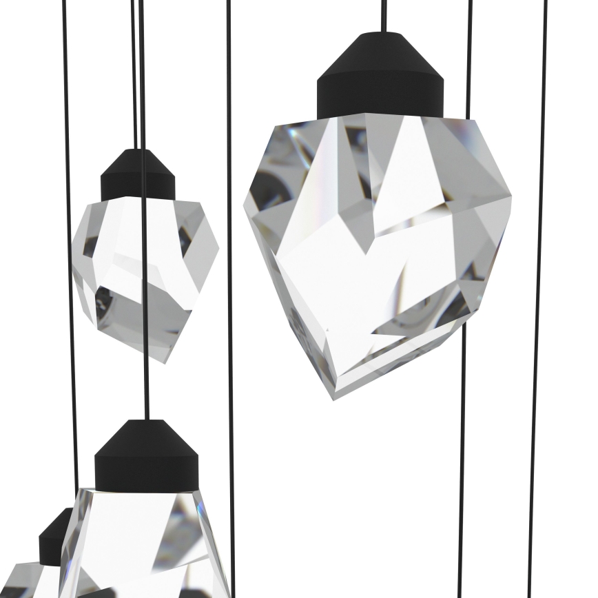 Eglo - LED Stmievateľný luster na lanku 14xLED/3W/230V 3000K čierna/číra