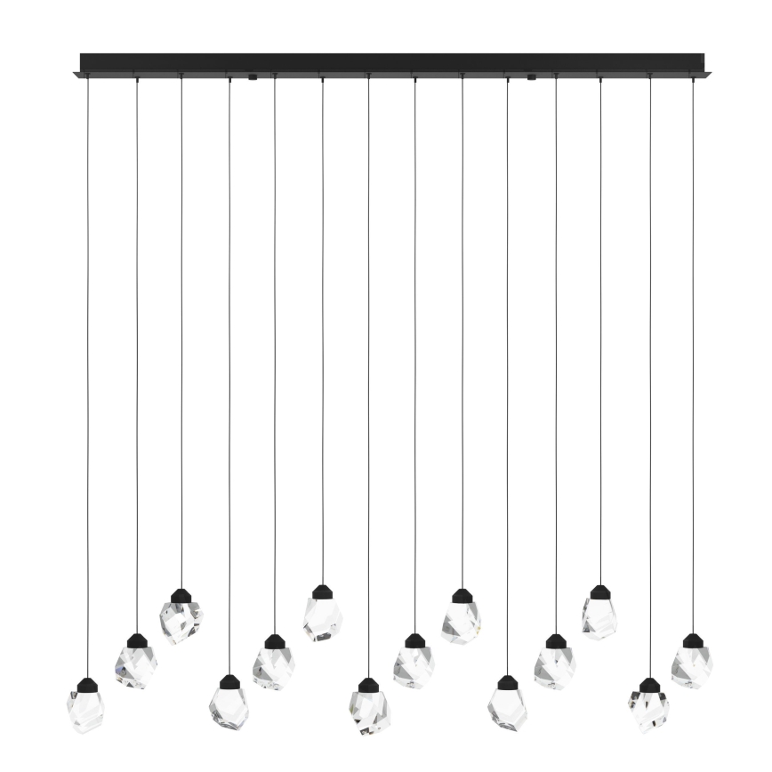 Eglo - LED Stmievateľný luster na lanku 14xLED/3W/230V 3000K čierna/číra