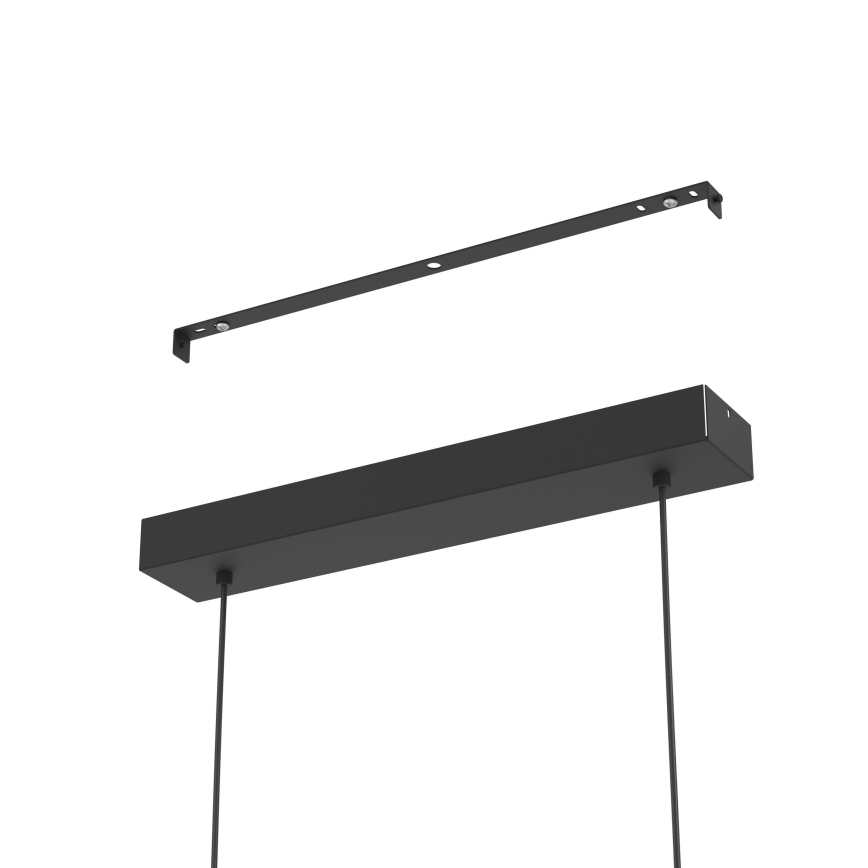 Eglo - LED Stmievateľný luster na lanku LED/46W/230V 2700-6500K čierna/zlatá + diaľkové ovládanie