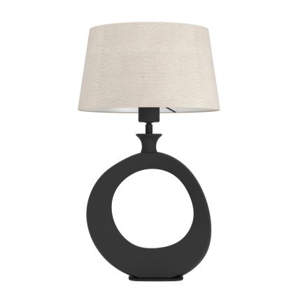Eglo - Stolná lampa 1xE27/60W/230V 52,5 cm čierna/krémová