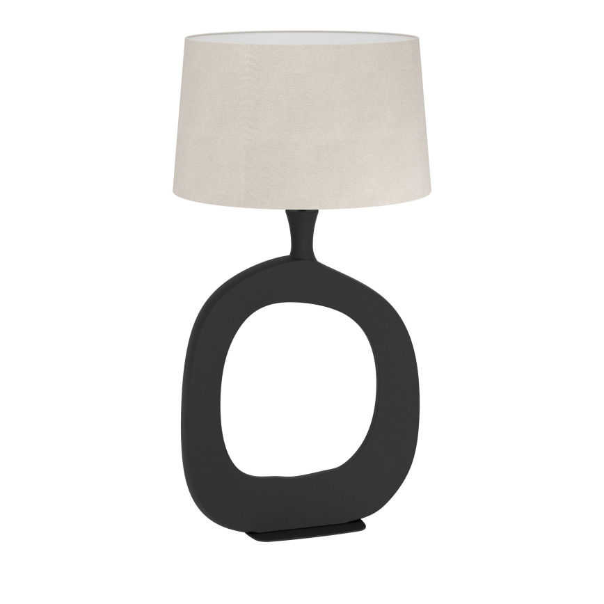 Eglo - Stolná lampa 1xE27/60W/230V 88 cm čierna/krémová