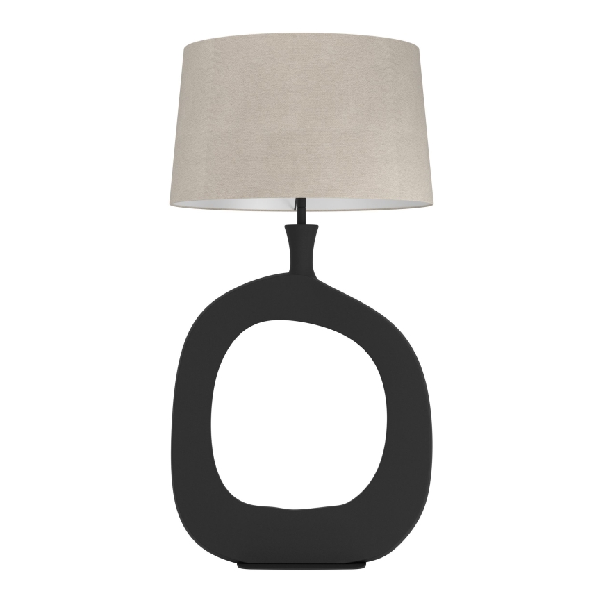 Eglo - Stolná lampa 1xE27/60W/230V 88 cm čierna/krémová