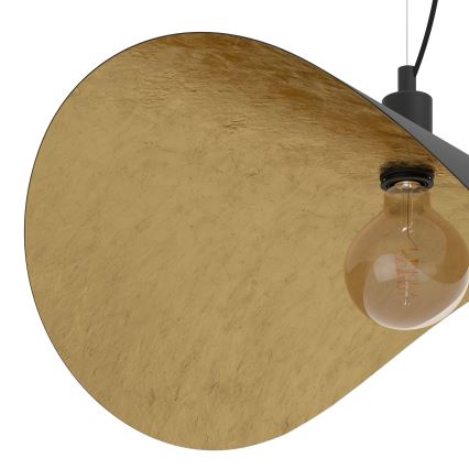 Eglo - Luster na lanku 1xE27/40W/230V 80 cm čierna/zlatá