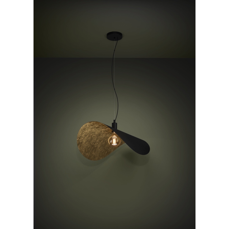 Eglo - Luster na lanku 1xE27/40W/230V 80 cm čierna/zlatá