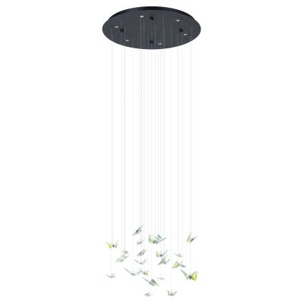 Eglo - LED stmievateľný luster na lanku 6xLED/4,2W/230V čierna/priehľadná
