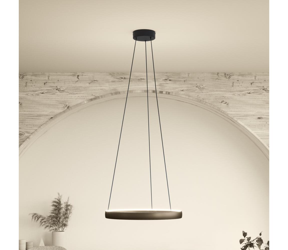 Eglo 390449 - stmievateľný LED luster na lanku TRABUCO 2xLED/25W/230V 2200-6500K hnedá 390449