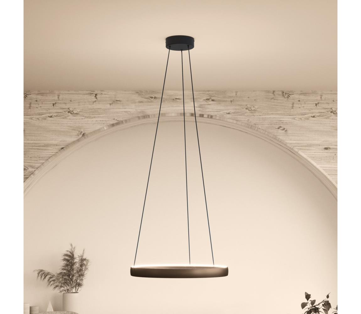 Eglo 390451 - LED stmievateľný luster na lanku TRABUCO 2xLED/19W/230V 2200-6500K hnedá 390451