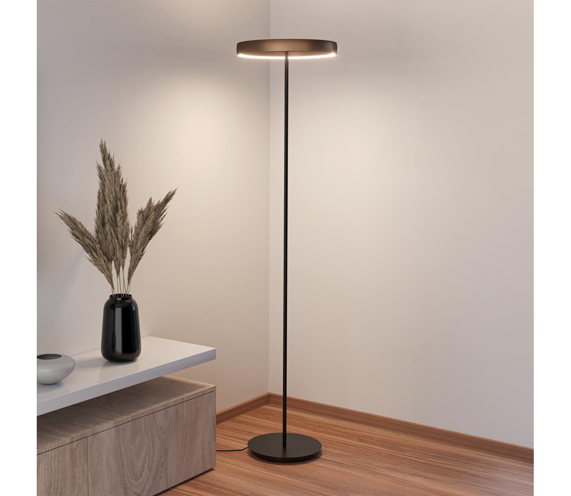 Eglo 390452 - LED stmievateľná stojacia lampa TRABUCO 2xLED/19W/230V 2200-6500K hnedá 390452