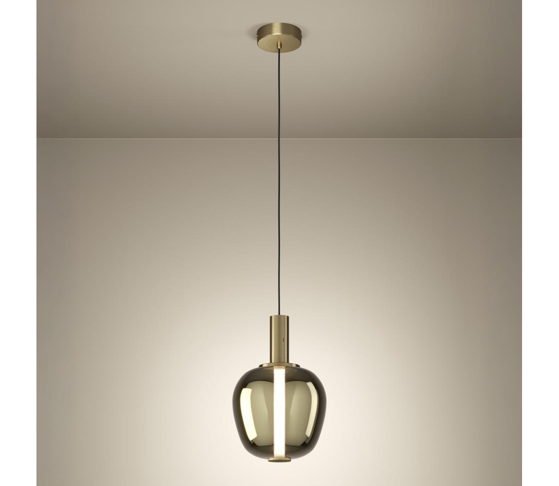 Eglo 390464 - stmievateľný LED luster na lanku FRUITERA LED/6W/230V + LED/1,6W zlatý 390464