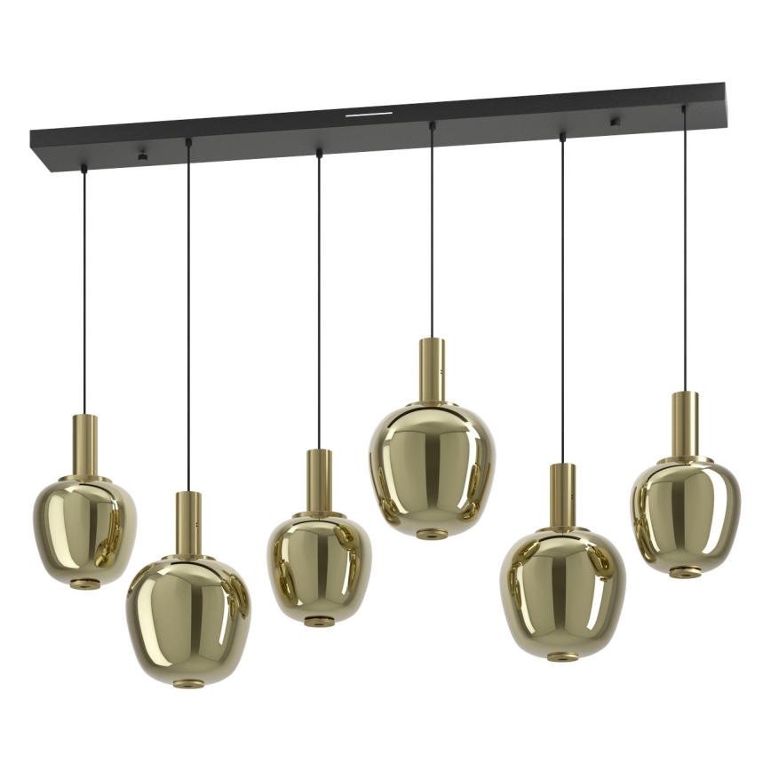 Eglo - LED stmievaný luster 3xLED/5W/230V + 3xLED/6,5W + 6xLED/1,6W zlatý