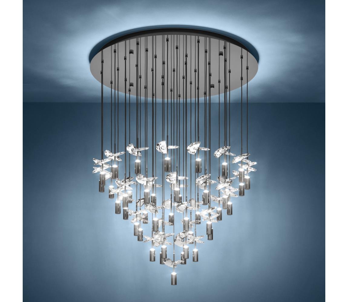 Eglo 390493 -LED Luster na lanku COMAREIRA 43xLED/2,1W/230V 2200/3000/4000K chróm 390493