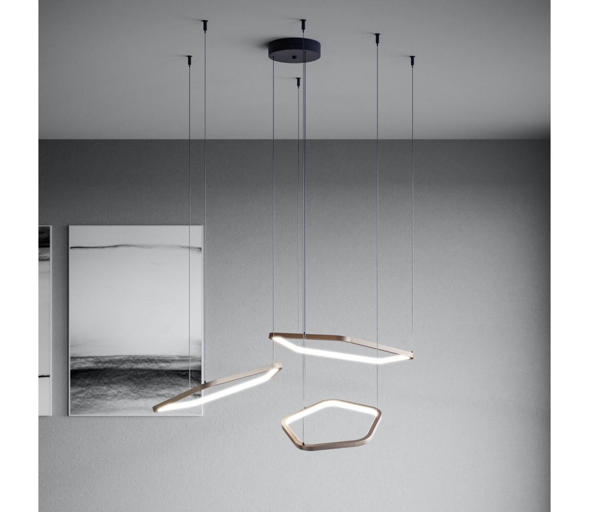 Eglo 390505 - Stmievateľný LED luster na lanku ESTRELLA LED/50W/230V, mosadz + diaľkové ovládanie 390505