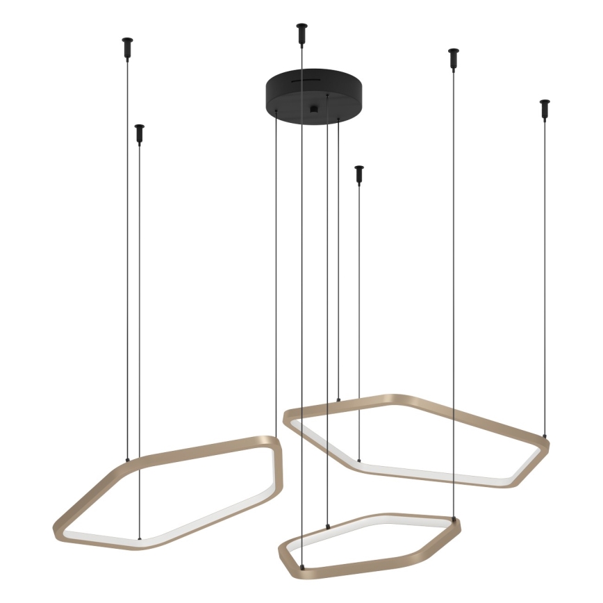 Eglo - LED stmievateľný luster na lane LED/50W/230V 2200-6500K mosadz + diaľkové ovládanie