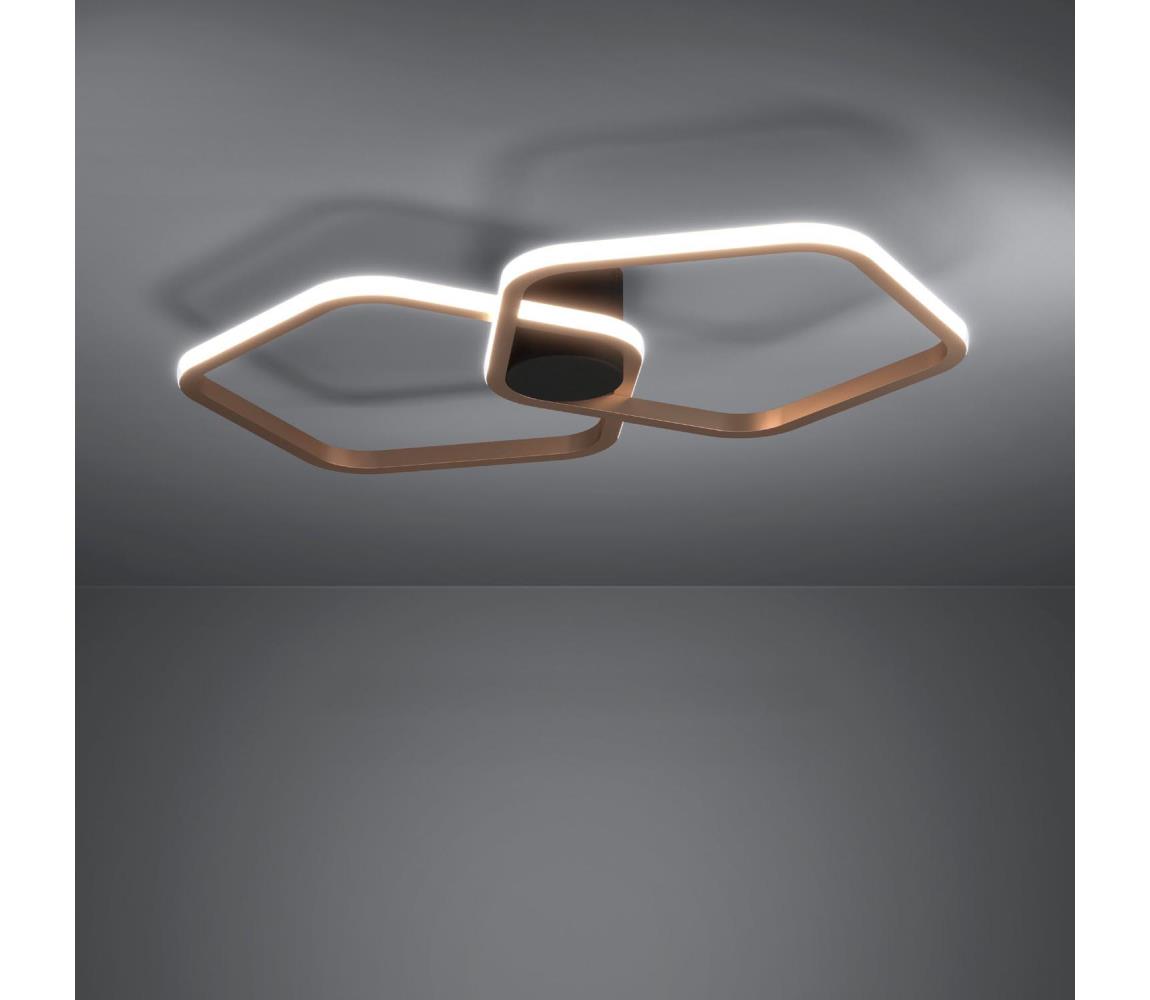 Eglo 390506 - LED stmievateľné stropné svietidlo ESTRELLA LED/20W/230V v mosadznom prevedení, s diaľkovým ovládaním 390506